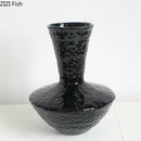 Axyaa Hammered Ceramic Vase Modern Plant Pot Table Decoration Floral Vases