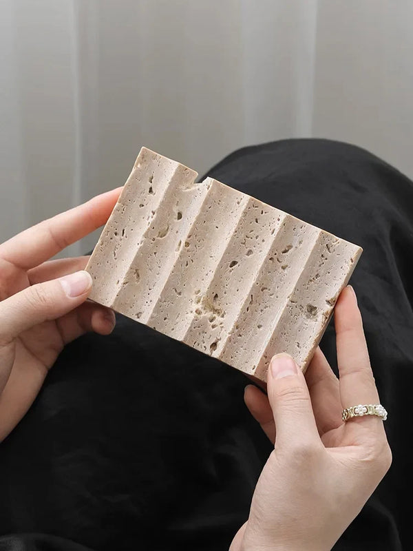 Axya Wabi Sabi Soap Box Tray for Bathroom, Home Decor Ornament & Photography Prop