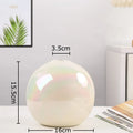 Axyaa Ceramic Vase: Gradient Pearl White Desk Decoration for Flowers Arrangement