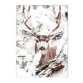 Nordic Winter Forest Wood Wall Art Print by Axyaa