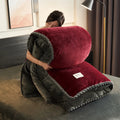 Axyaa Black Gold Milk Fleece Solid Color Quilt Cover - Single Piece, Winter Thickened, Warm