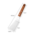 Axyaa Stainless Steel Wooden Handle Teppanyaki Frying Spatula Turners Kitchen Utensils