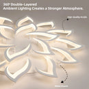 Axyaa Flower LED Ceiling Chandelier for Bedroom & Living Room