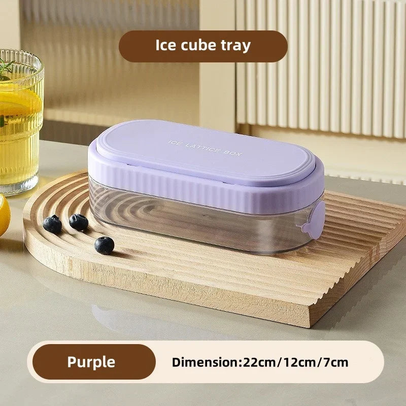 Axyaa Silicone Ice Mold with Lid: 18 Grid Food-grade Ice Storage Container
