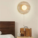 Axyaa LED Wall Lamps: Nordic Minimalism Bedroom & Living Room Light, Yellow Travertine