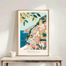 Italian Blue Coast Scenery Canvas Print Set by Axyaa