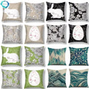 Axyaa Oil Art Printed Back Cushion Cover - Garden Living Room Pillow Case