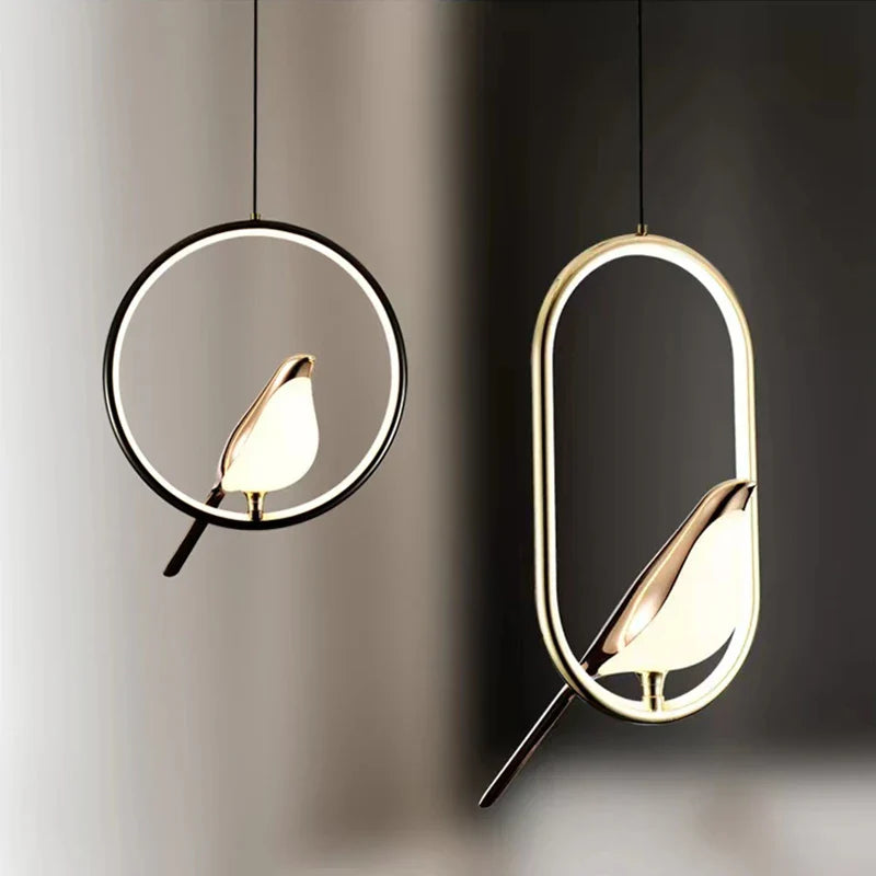 Axya Nordic LED Magpie Bird Pendant Chandelier for Bedroom and Dining Room