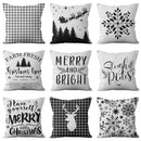 Axyaa Christmas Plaid Pillowcase for Home Sofa Decoration