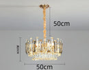 Axyaa Crystal Chandelier: Modern Luxury LED Hanging Lamp for Living/Dining Room