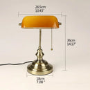 Axyaa Yellow Glass Desk Lamp - Retro Design LED Table Light for Home Office Bedroom
