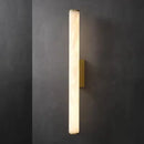 Axyaa Marble Wall Light Black Gold Copper Stone Brass Sconce for Parlor Bedroom