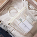 Axyaa Mesh Makeup Toiletry Bag: Portable Travel Shower Organizer & Cosmetic Pouch