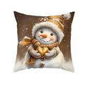 Axyaa Winter Snowman Pillowcase - Festive Sofa Decor & Gift