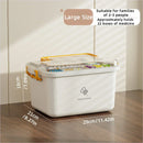 Axyaa Portable Medicine Organizer Box with Dividers - Household First Aid Kit