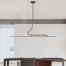 Axyaa Modern Minimalist LED Pendant Light for Dining Room, Living Room, Bedroom - Black/White Chandelier