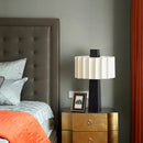 Axyaa Minimalist Scandinavian Bedroom Table Lamp Black Vertical Design