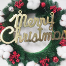 Axyaa Christmas Cotton Wreath Holiday Door Sign Ornaments Winter Decoration
