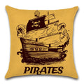 Axyaa Pirate Treasure Map Magnifier Print Throw Pillow Cover 45X45CM