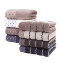 Axyaa 100% Cotton Hand Face Towels Set: White Brown Grey Blue Mixed Color Hotel Home Bath Towel Washcloth Set