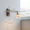 Axyaa Flower Ceramic LED Wall Light with Copper Arm, Modern Design Fixtures