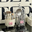 Makeup Brush Organizer with 360° Rotation and Dust Cover by Axyaa
