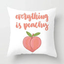 Peachy Pink Pattern Cushion Cover 45X45CM for Sofa Decor by Axyaa