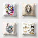 Axyaa Lion Tiger Head Pillowcase for Home Decor - Soft and Stylish Animal Cushion Cover