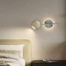 Axyaa Modern Swing Arm Chrome Wall Lamp LED E27 Metal Sconce Bedside Light