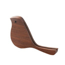 Axyaa Black Walnut Wooden Desk Calendar Holder Base, Solid Wood Bird Ornament, Creative Note Folder