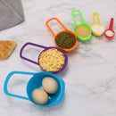 Axyaa Rainbow Plastic Measuring Spoon Set - Baking & Kitchen Tools