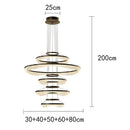 Axyaa Modern Ring LED Pendant Chandeliers for Living Room and Dining Room