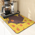 Axyaa Monkey Pattern Diatomaceous Earth Coasters: Stylish Cup Placemats & Coaster Set