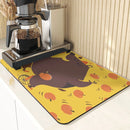 Axyaa Monkey Pattern Diatomaceous Earth Coasters: Stylish Cup Placemats & Coaster Set