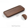 Axyaa Black Walnut Wood Tea Tray for Coffee Dessert Storage Beer Wine Serving