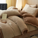 Axyaa Warm Fleece Single Duvet Cover 200x230/150x200, Autumn/Winter Comforter Bag Blankets