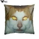 Axyaa Monday Left Me Broken Cat Mr. Peebles Throw Pillow Cover Square 45cm x 45cm