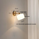 Axyaa Japanese Style LED Wall Sconce Glass Rotate Stair Light Fixtures