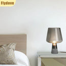 Axyaa Nordic Cement LED Glass Desk Lamp for Home Decor, E27 Lighting Fixtures