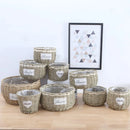 Axyaa Hand-woven Straw Flower Pots | Eco-Friendly Plant Fiber Baskets & Ornaments