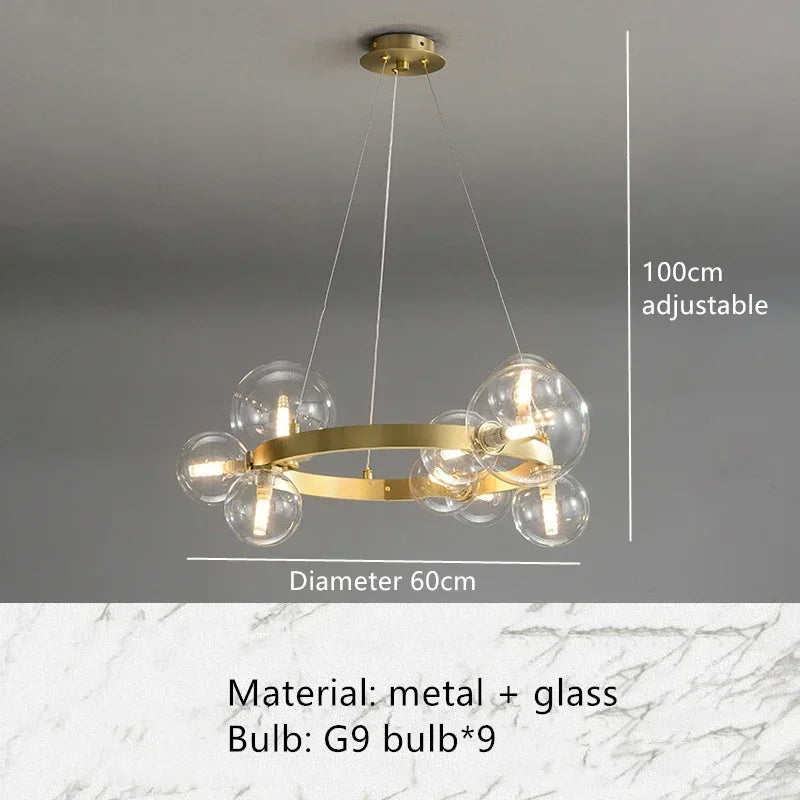 Axyaa Adjustable Hanging Chandelier for Home Decoration
