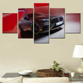 Axyaa Cool Black Cars Coupe 2025 5-Piece Canvas Wall Art Poster Painting