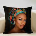 Axyaa African Lady Sofa Pillow Cover: Stylish Decor for Bedroom, Hotel, Cafe