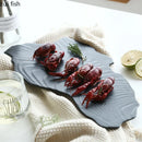 Axyaa Irregular Stone Pattern Ceramic Dessert Plate Fish Cake Steak Dish Tableware