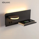 Axya Rotatable Wireless Charging Wall Lamp for Bedroom and Study Room
