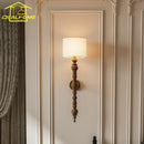 Axyaa Medieval Walnut/Black Wall Lamp LED E27 for Living Room Bedroom Corridor