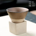 Axyaa Rough Pottery Teacup - Retro Cone Ceramic Coffee Cup - Home Art Decor Mug