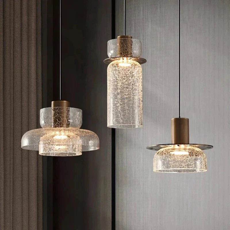 Axyaa Retro Artistic Crack Craft Glass Chandelier