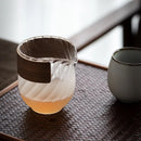 Axyaa Hammer Pattern Glass Fair Cup - Japanese Style Transparent Water Cup