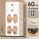 Axyaa Double-Door Foldable Wardrobe with Wheels - Spacious Magnetic Storage for Clothes/Quilts